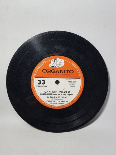 Imagen 6 de 10 de Capitán Piluso Disco Simple Olmedo Organito Sobre Mag 57695