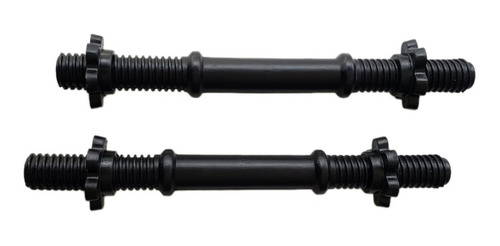 2 Mancuernas Macizas Engomadas Roscadas C Topes Servicegym
