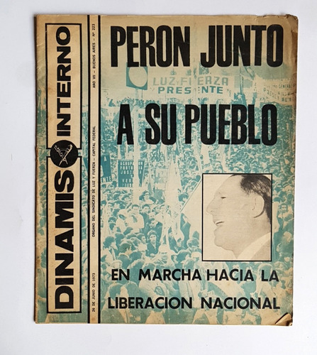 Dinamis Interno. Revista Sindicato Luz Y Fuerza, 1973