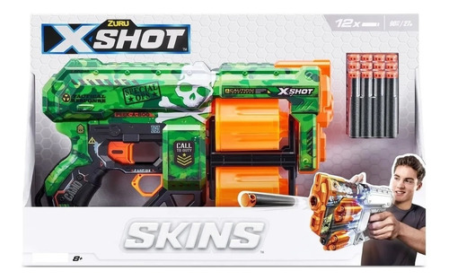 Pistola X-shot Skins Dread Dardos X 12 Art 7299 Loonytoys