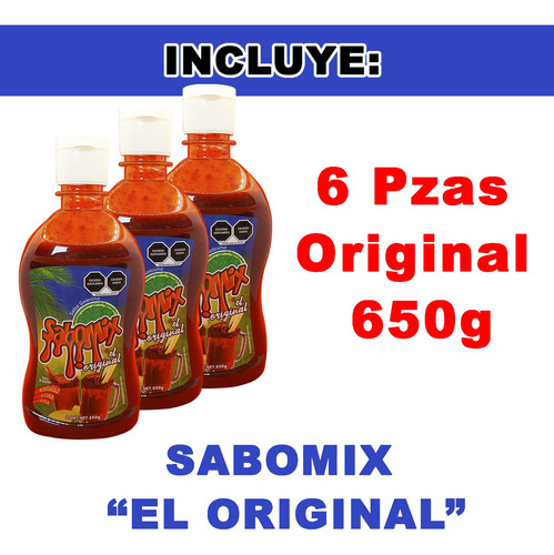 Chilito SABOMIX Dulces tamarindo con tamarindo, chamoy 4.5g pack x 6