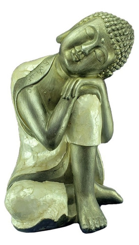 Buda Mediatando Nacar Meditacion Zen Deco Zn