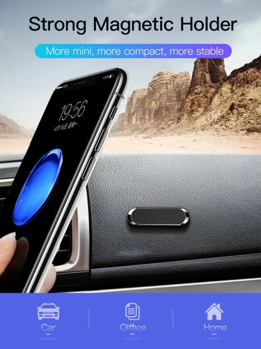 Soporte magnético para vehículo, teléfono celular, imán universal de metal