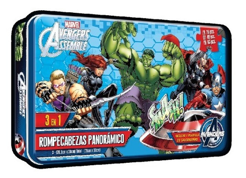 Rompecabezas Panoramico 3 En 1 Avengers Jca-1003