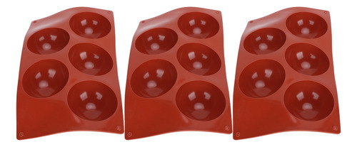 Molde De Silicona Semi Esfera 3pcs Diy Hornear Hacer Calient
