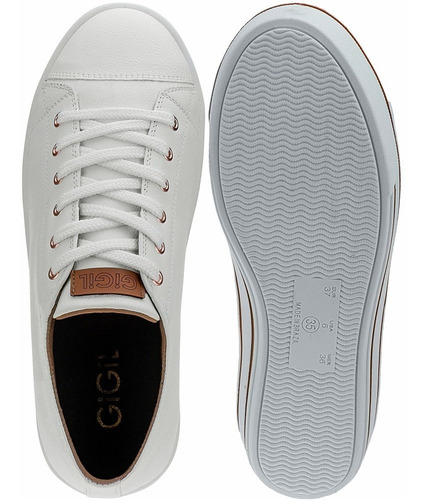 Imagem 6 de 6 de Tenis Casual Branco Star Feminino Plataforma Confortável All