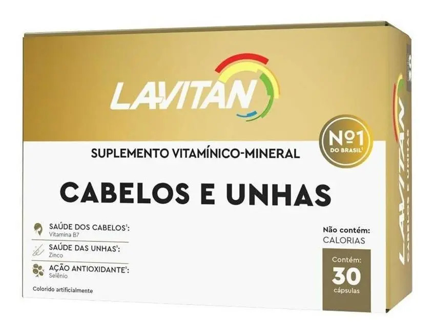 Lavitan Hair Cabelos E Unhas 30 Cpsulas
