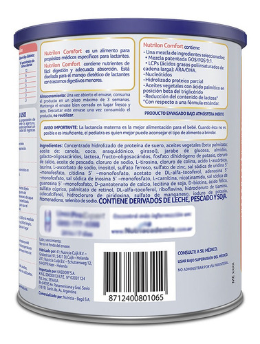 Imagen 2 de 2 de Nutricia Bagó Nutrilon Comfort En polvo - Lata - 1 - 400 g