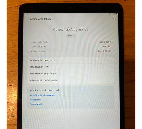 Tablet Samsung Galaxy Tab A Sm-t510 10.1 32gb 