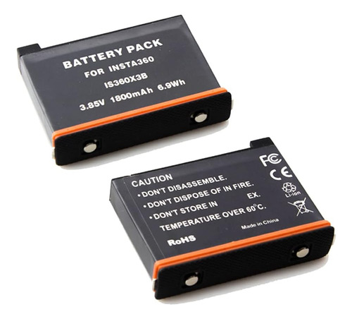 Paquete De 2 Baterías Insta360 X3 De 1800mah.