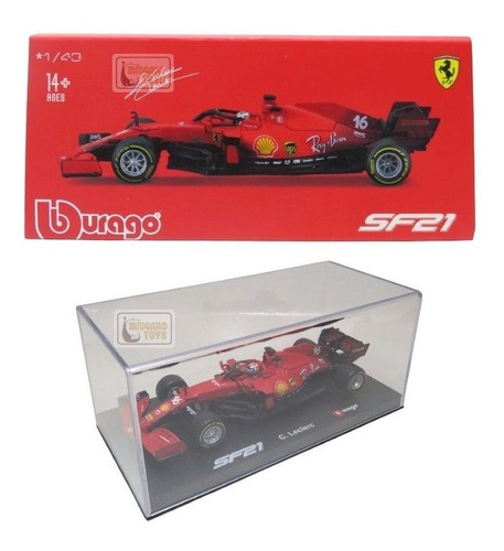 Ferrari F1 Sf21 Leclerc #16 Acrílico 2021 1/43 Burago