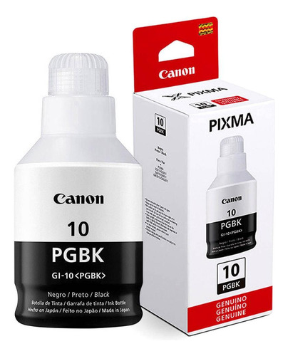 Refil De Tinta Canon Gi 10 Bk Preto 170ml