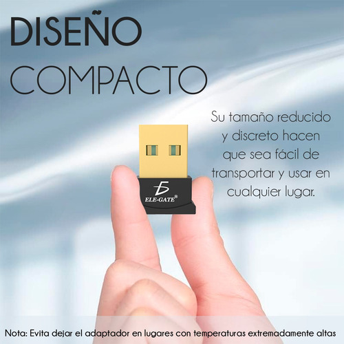 Adaptador Mini Bluetooth Usb 2.0 10 Mts Plug And Play Win10
