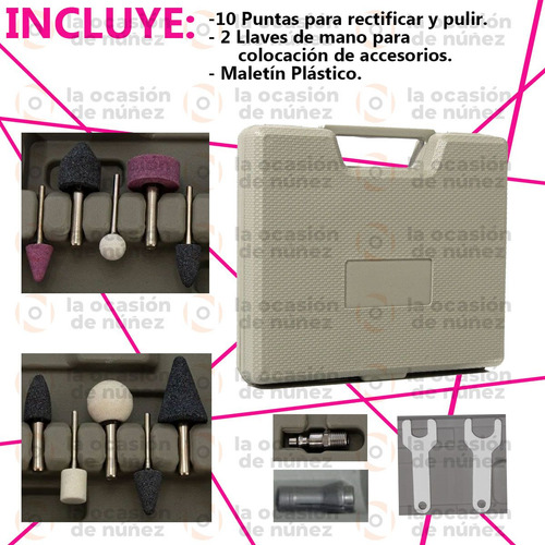 Imagen 3 de 7 de Amoladora Pulidora Neumática Recta Rectificador Salkor