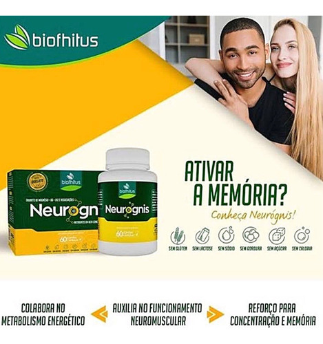 Kit 3 Neurognis Taurato De Magnésio B6 - B12. 60 Cáps
