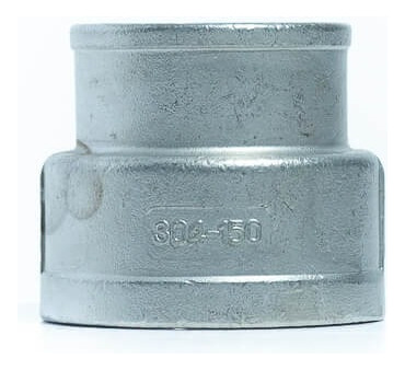 Luva De Redução Aço Inox 304 Rosca Bsp Ø 2.1/2 X 2