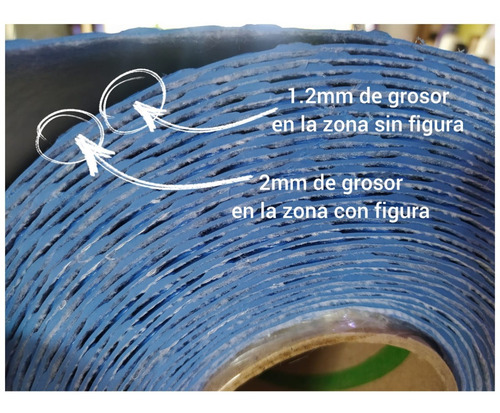 Piso Espiga Azul Rey Antiderrapante Alta Resistencia 1mx18m Azul