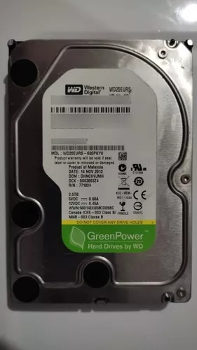 Disco Duro 3.5   Western Digital Wd20eurs 2tb Green Power