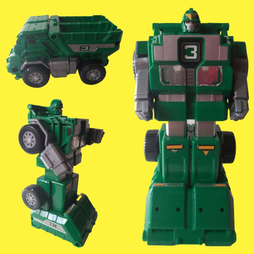 Power Rangers Deluxe Turbo Rescue Megazord Camion Verde 1997 (Usado)