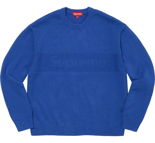 Suéter Supreme Tonal Paneled Sweater Original Box Logo Ss22
