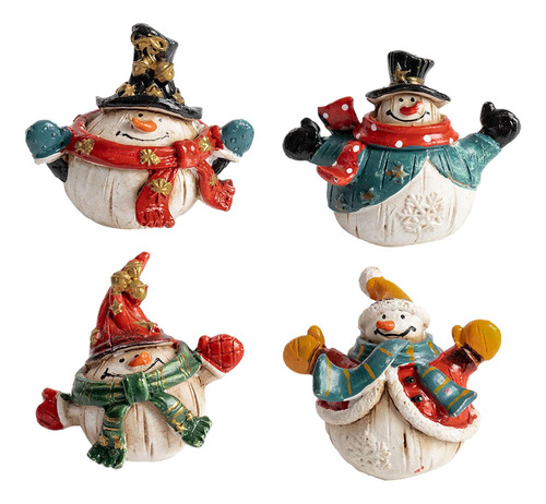Figuras Navideñas, Estatuas Navideñas Estilo C 4 Piezas.