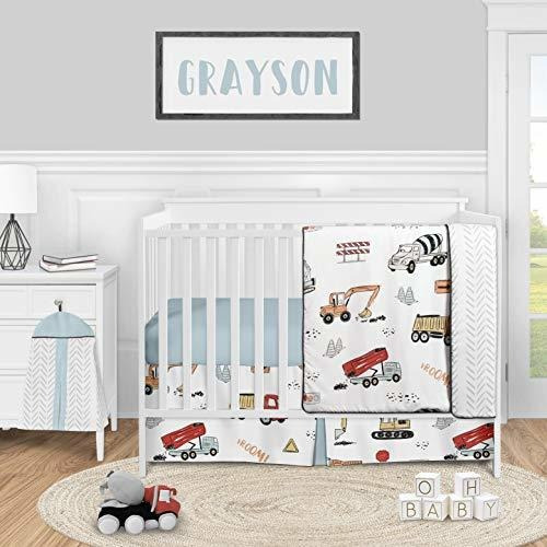 Camión De Construcción Baby Boy Nursery Cuna Juego De...