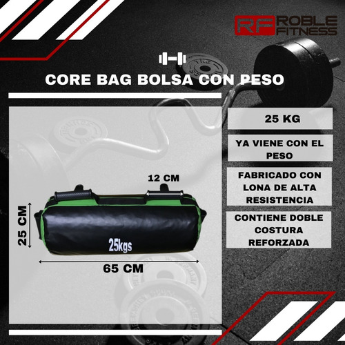 Imagen 3 de 9 de Core Bag Sand Bag 25kg Funcional Bolsa Con Peso Fitness