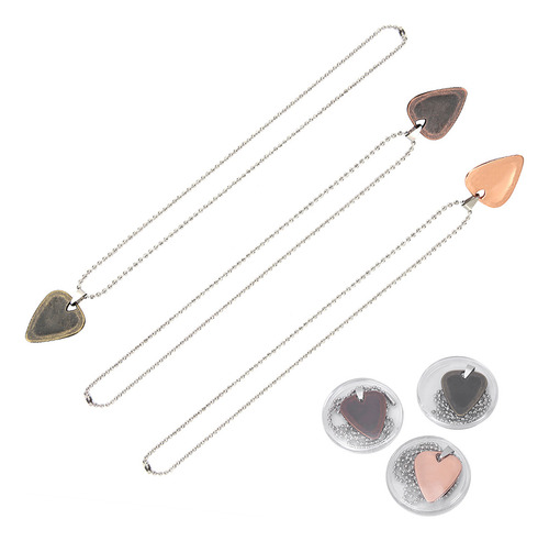 Cadena Colgante De Púa De Guitarra 3 Piezas De Collar De Pú