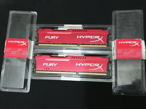 Memoria Ram Kingston Hyper X Fury Roja Ddr3 1866mhz 8gb X2 (Usado)