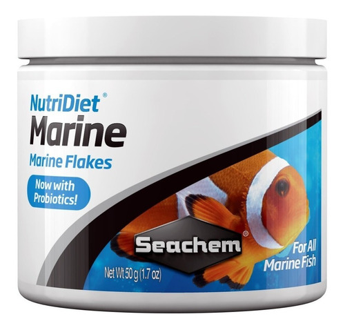 Seachem Ração Nutridiet Marine Flakes Probiotics 50g