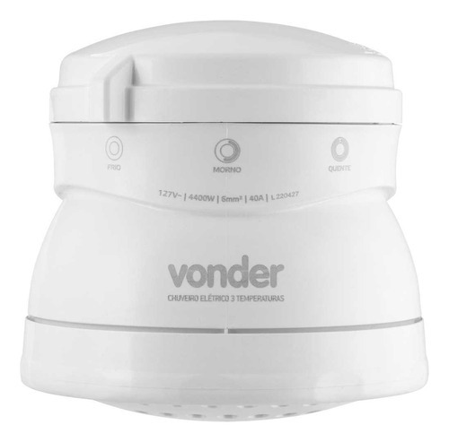 Chuveiro Eletrico Ducha 3 Temperaturas 4400w Vonder Cor Branco Voltagem 220v