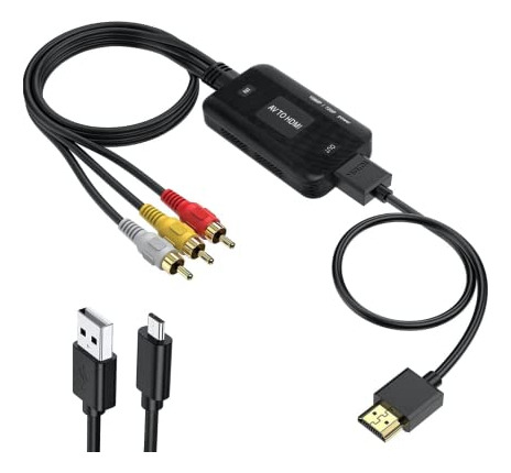 Convertidor Rca A Hdmi De Bd&m, Adaptador Compuesto A Hdmi, 