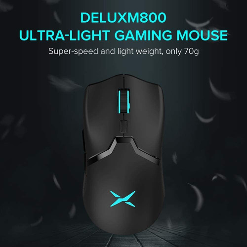 Mouse Para Jogos Sem Fio, Recarregável, Dpi 16000,6 Botões,