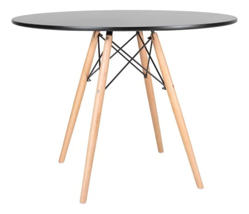 Conjunto Mesa Eiffel 100cm Mdf Tx 04 Cadeiras Leda Saarinen