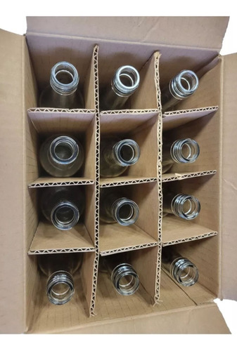 Botellas Vidrio 600 Ml Con Taparosca (caja Con 50 Piezas) Tapa Blanca 600ml Transparente