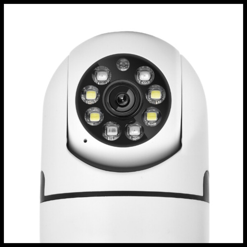 Cámara Seguridad Hd 360º Ptz Foco Y Tarjeta Micro Sd 64gb Color Blanco