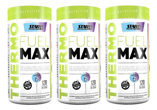 Thermo Fuel 120 Cap X 3 Un. Star Nutrition Quemador De Grasa Sabor Sin Sabor