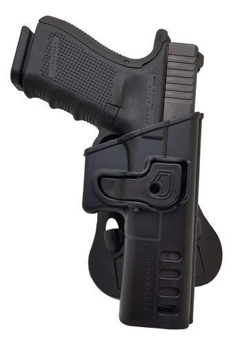 Coldre + Porta Carregador Externo Glock G22 G23 Gen5 Cor Preto Orientação Da Mão Destro