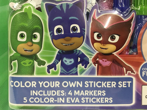 Pj Mask Colorea Tus Propios Stickers
