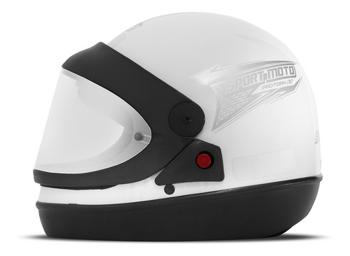 Capacete Fechado Tipo Sanmarino Para Motociclista Cor Branco Tamanho do capacete 58
