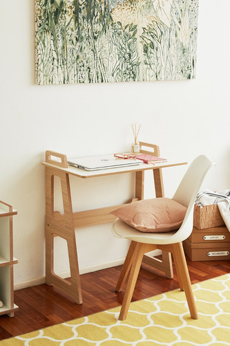 Imagen 5 de 10 de Escritorio Nórdico Simple Roble Blanco