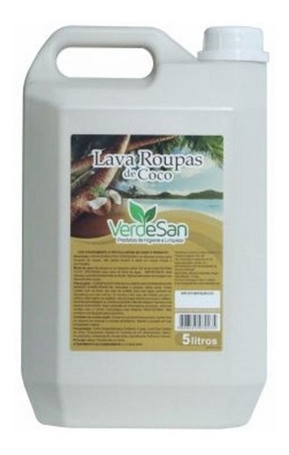 Lava Roupas Coco 5l Verdesan