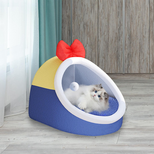 Cama De Gato, Cama Para Animais De Estimação, Azul S