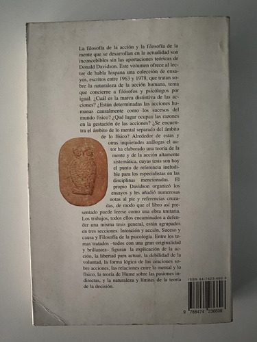 Ensayos Sobre Acciones Y Sucesos - Donald Davidson (Usado)