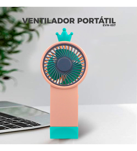 Ventilador Portatil Usb Recargable Mano Escritorio Personal