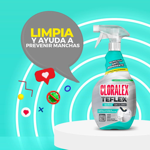 Limpiador De Baños Tigger Sin Cloro Cloralex Teflex