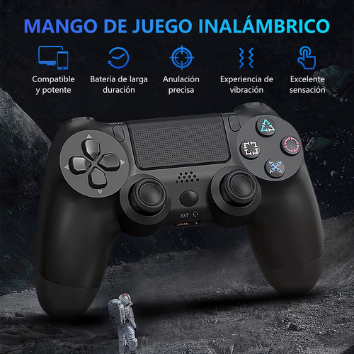 Control Inalámbrico Para Ps4 Genérico Gamepad Compatible Color Negro