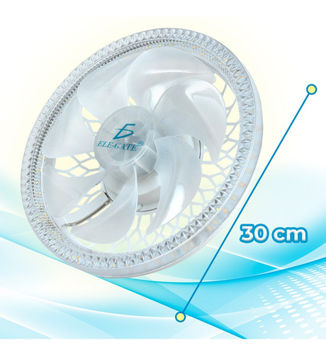 Lampara Led 23w Ventilador De 12w Control Remoto Cálida Fría