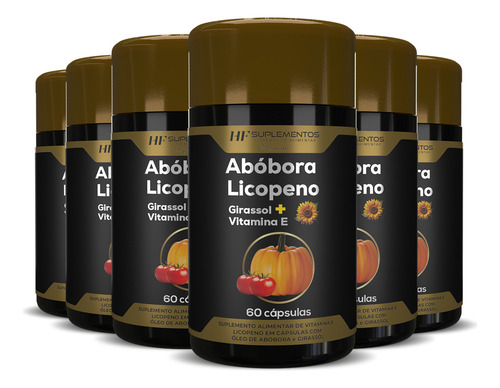 6x Óleo De Semente De Abobora Com Licopeno 60caps Hf