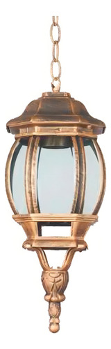 Pendente Colonial Vintage Alumínio Lâmpada E27 St201t Cor Ouro Velho